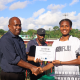 PVFA‘s Vice President John Stephen Tougon with ‘yut rise up’ PVFA graduate Jessica James. Credit: yutriseup/Savvy Vanuatu